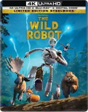 Front. The Wild Robot (Steelbook) - 4K Blu-Ray.