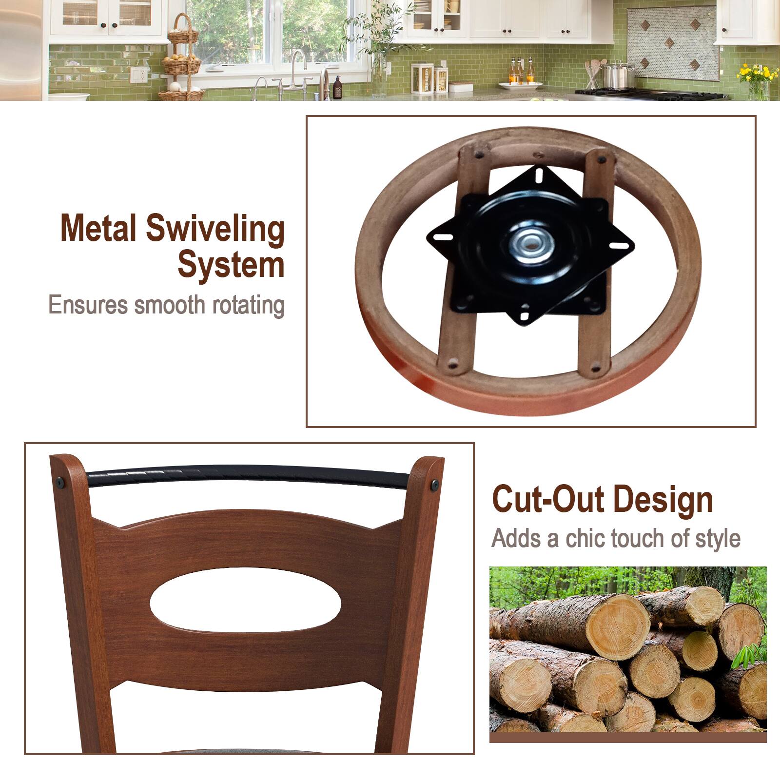 Metal Swiveling System, Cut-Out Design