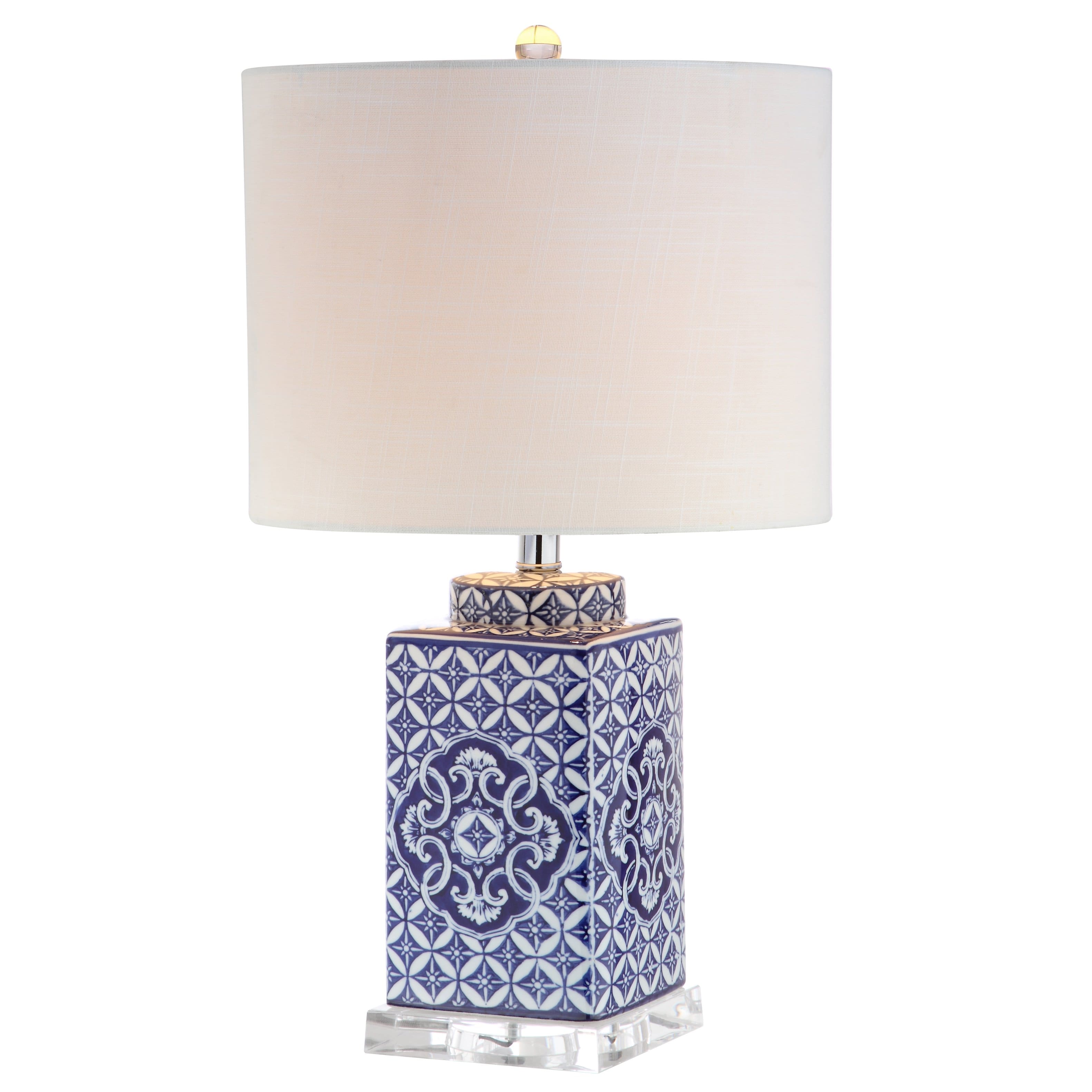 Jonathan Y - Choi 23" Chinoiserie LED Table Lamp - Blue/White