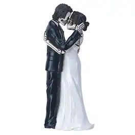 Pacific Trading - The Kiss Skeleton Wedding Couple Day of the Dead Dia de los Muertos Figurine 6.25 inch - Multicolor