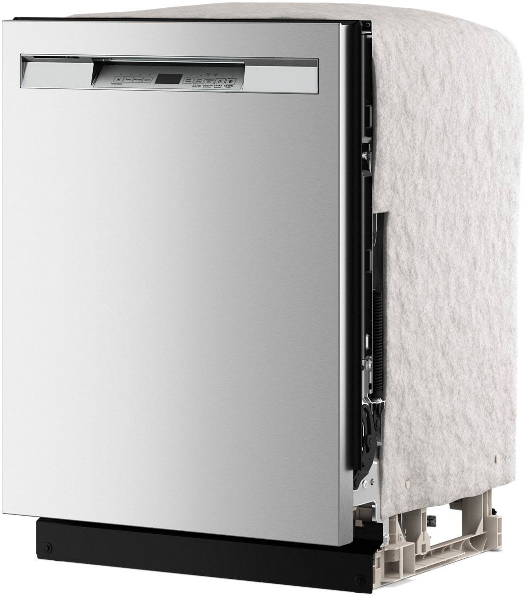 Angle. Maytag - 24" Front Control Built-In Stainless Steel Tub Dishwasher with PowerBlast Cycle and 50 dBA - Fingerprint Resistant Stainless Steel.