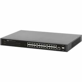 Eaton Tripp Lite Series 24-Port Managed Gigabit Ethernet Switch with PoE+ - Layer 2, 1 Gbps, 2x GbE SFP Ports, 370W PoE - Unknown
