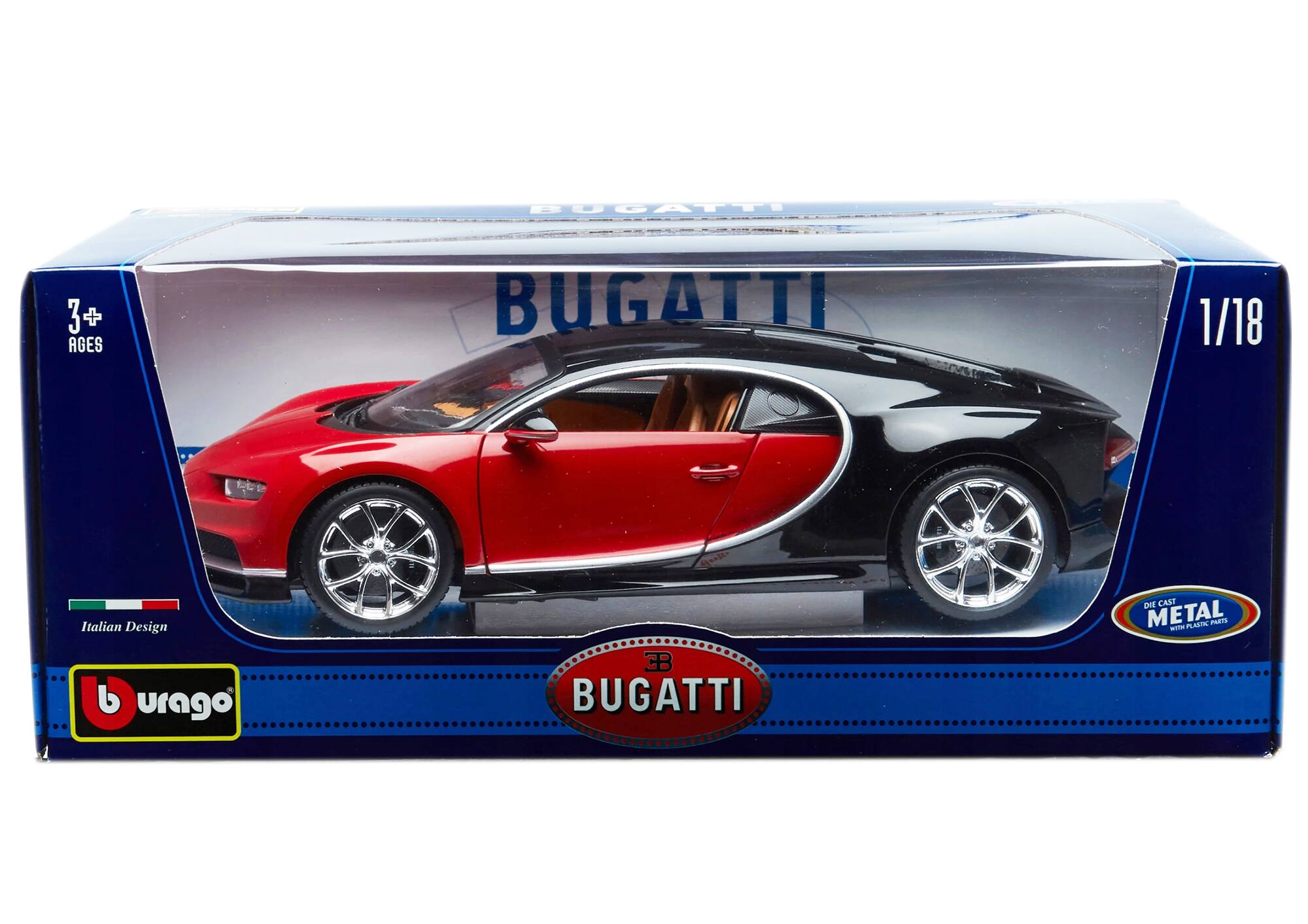 BUGATTI 3+ AGES BUGATTI 1/18 Italian Design b urago 3 BUGATTI DIE CAST METAL
