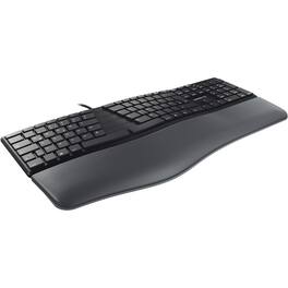 CHERRY - ERGO KC 4500 Keyboard - Full Size - Padded Nonremoveable Palm Rest - Black