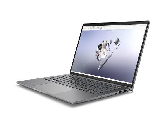 Left. HP - HP ZBook 8 G1i 14" Mobile Workstation PC  Wolf Pro Security Edition Intel Arc - Black.