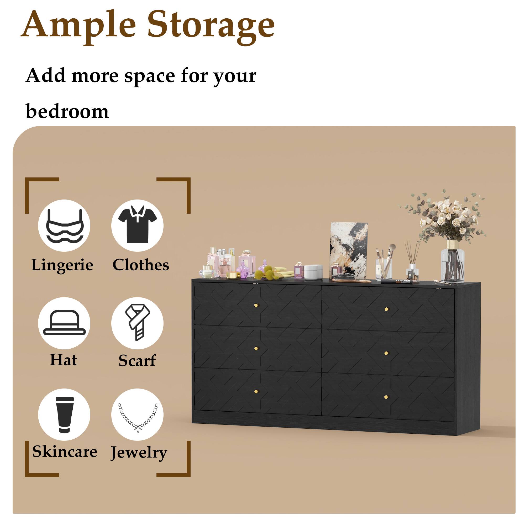 Ample Storage
Add more space for your bedroom
Lingerie Clothes
Hat Scarf
Skincare Jewelry