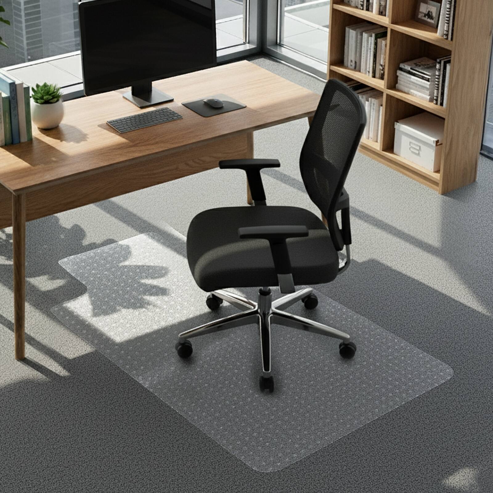 Alt View 9. Winado - 48"L x 30"W x 0.08"Th Anti-Slip PVC Frosted Chair Mat High-quality PVC Floor Protection Mat with Nail for Office Carpet - Clear.
