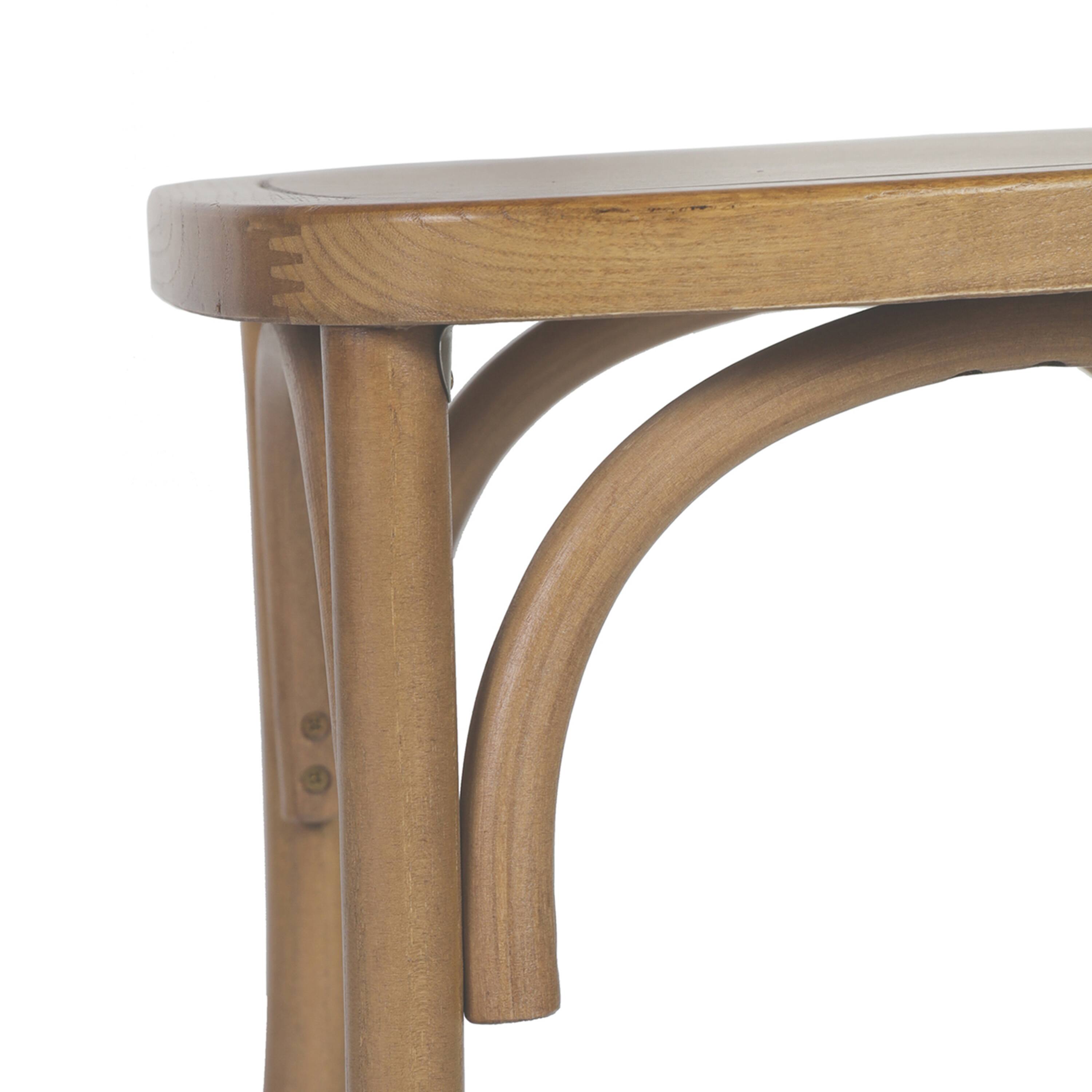 Alt View 10. Emma + Oliver - Decker Solid Wood Stack Dining Chair with Decorative Back Design - Pecan.