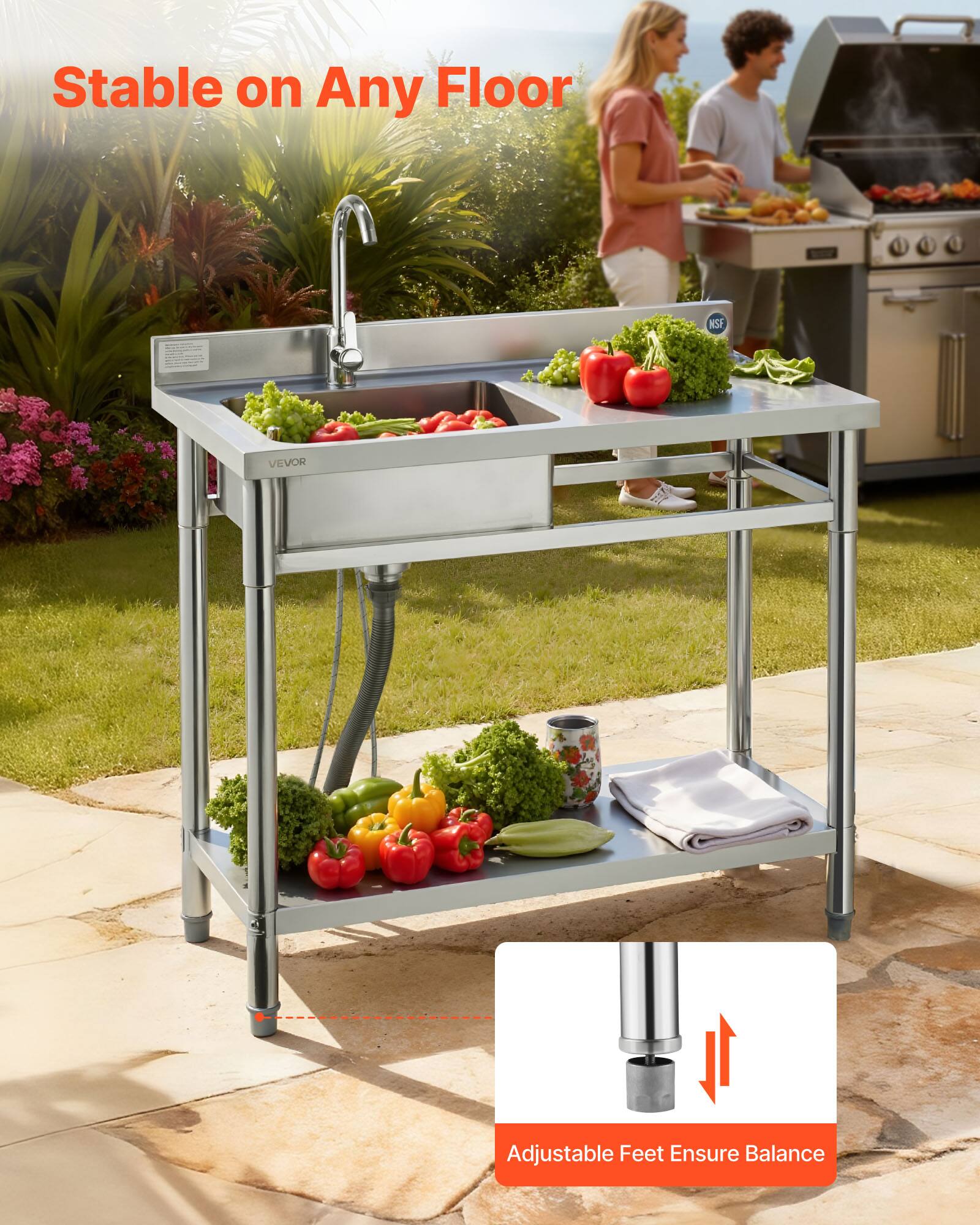 Stable on Any Floor

Adjustable Feet Ensure Balance