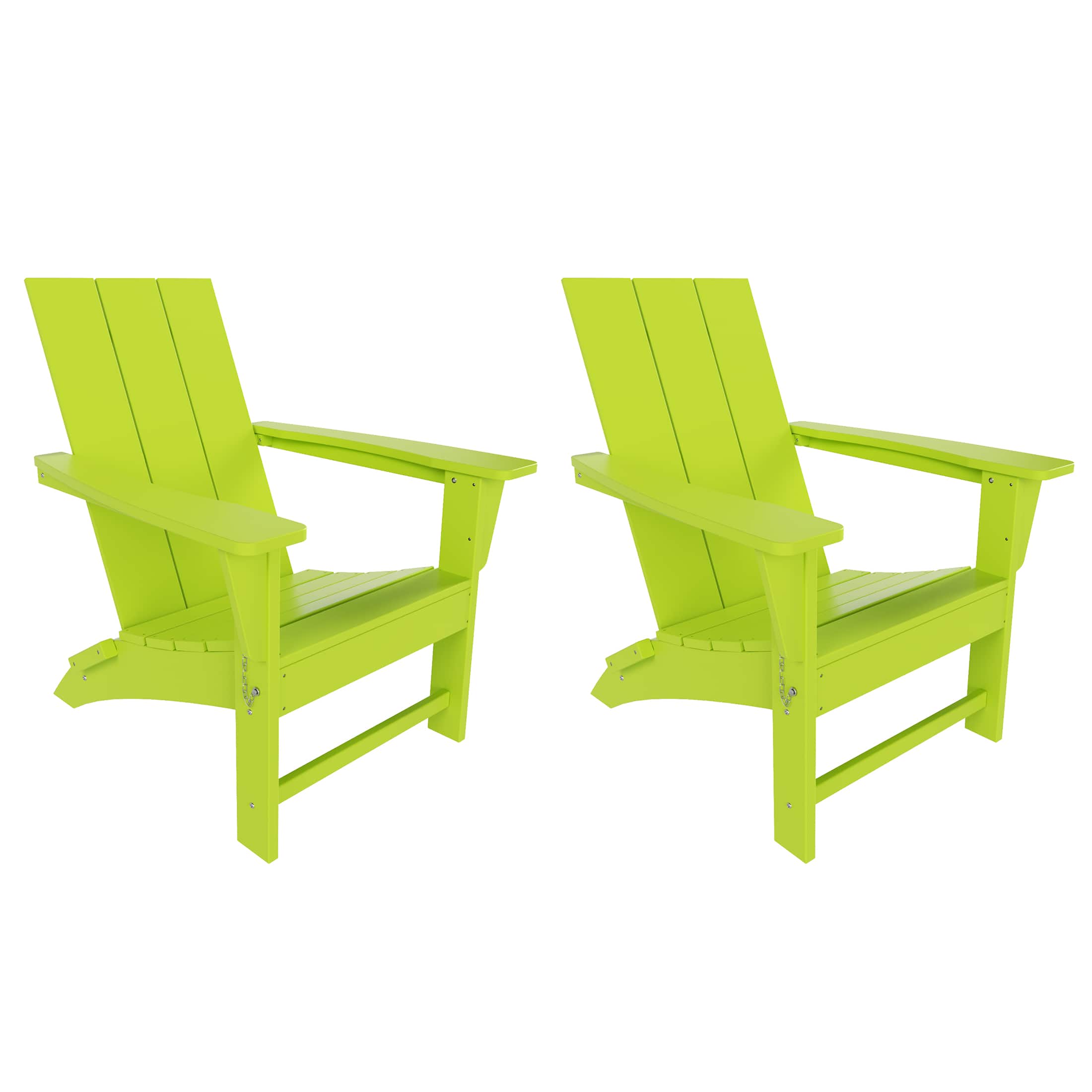 WestinTrends - Ashore Modern Outdoor Folding Adirondack Chair (Set of 2) - Lime price history on PriceWatchPro