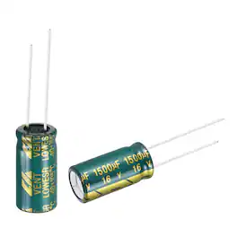 Unique Bargains - 1500uF 16V 10x10mm Electrolytic Capacitor, Radial Leads Aluminum, 10pcs, for TV, LCD Monitor, VCD - Green