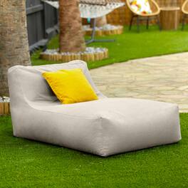 Jaxx - Coza Outdoor Sun Lounger - Luxurious Giant Outdoor Chaise - Sunbrella - Flax