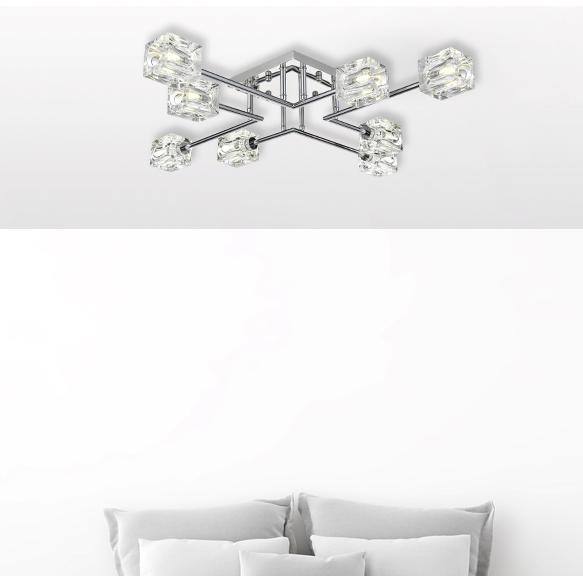 Alt View 1. Living District - Lyra 32 inch Flush Mount in Chrome - Chrome.