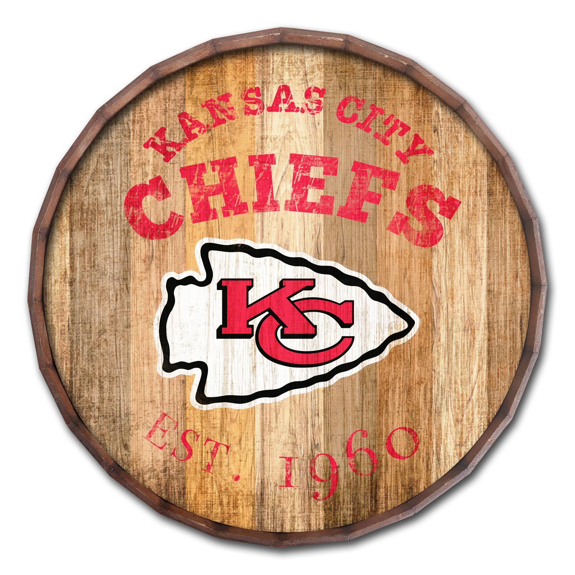 Kansas City Chiefs 24'' Established Date Barrel Top