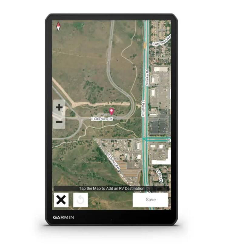 Wa S Atchison Rd SParker 65 + - E Lake View Rd S SParker Rd E x E Quincy Ave E ERICeR

Tap the Map to Add an RV Destination

Save

GARMIN