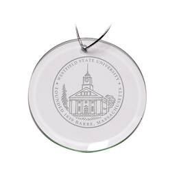 Jardine - Westfield State Owls 3'' Round Glass Ornament - Multicolor