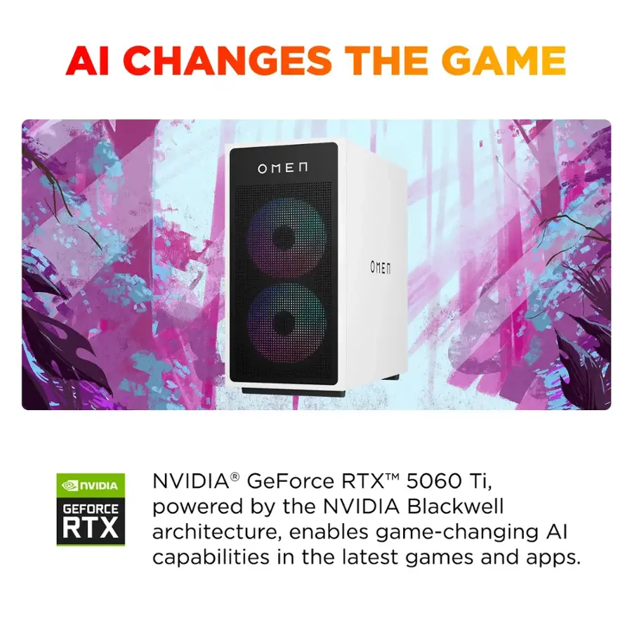 AI Changes the Game Nvidia GeForce RTX 5060 Ti, powered by the Nvidia Blackwell RTX architecture, enables game-changing AI capabilities in the latest games and apps.