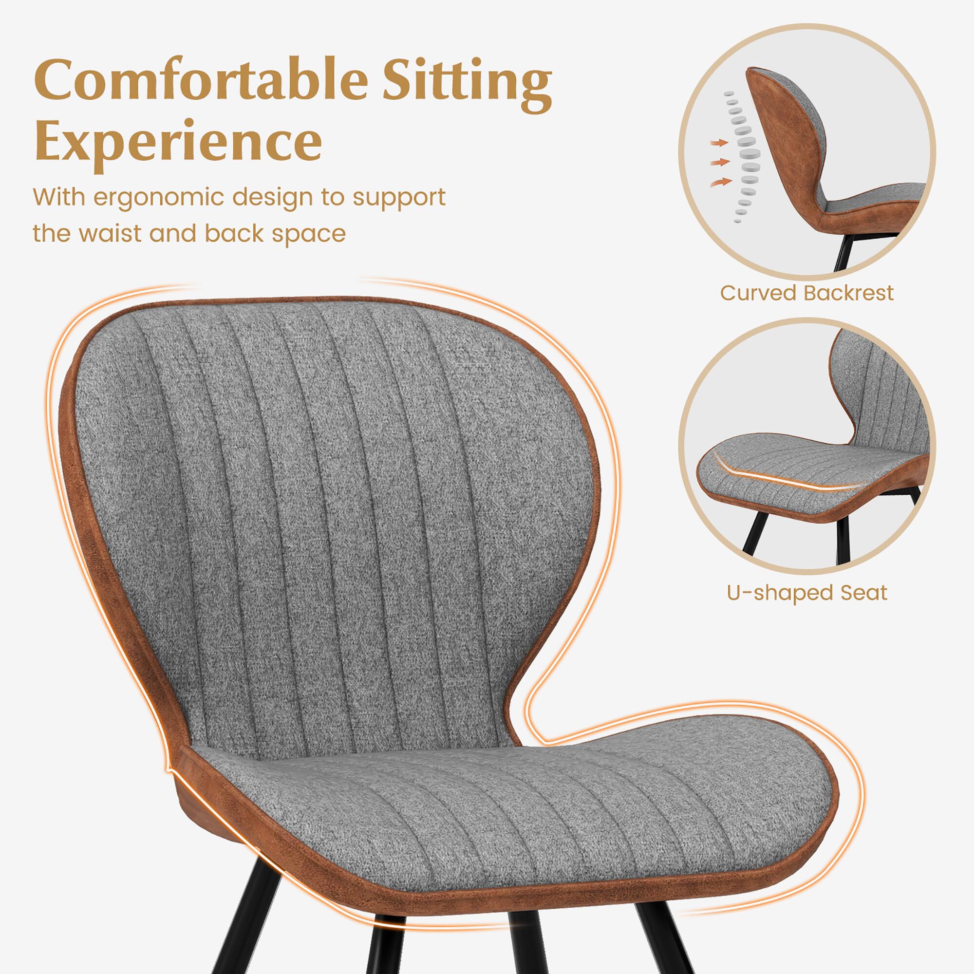 Comfortable Sitting Experience  
With ergonomic design to support the waist and back space  

Curved Backrest  
U-shaped Seat
