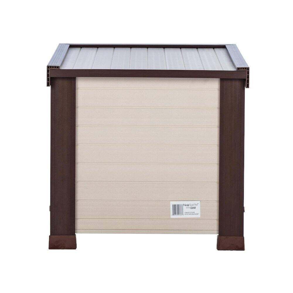 Back. New Age Pet - ECOFLEX Outdoor Cat Shelter - Maple.