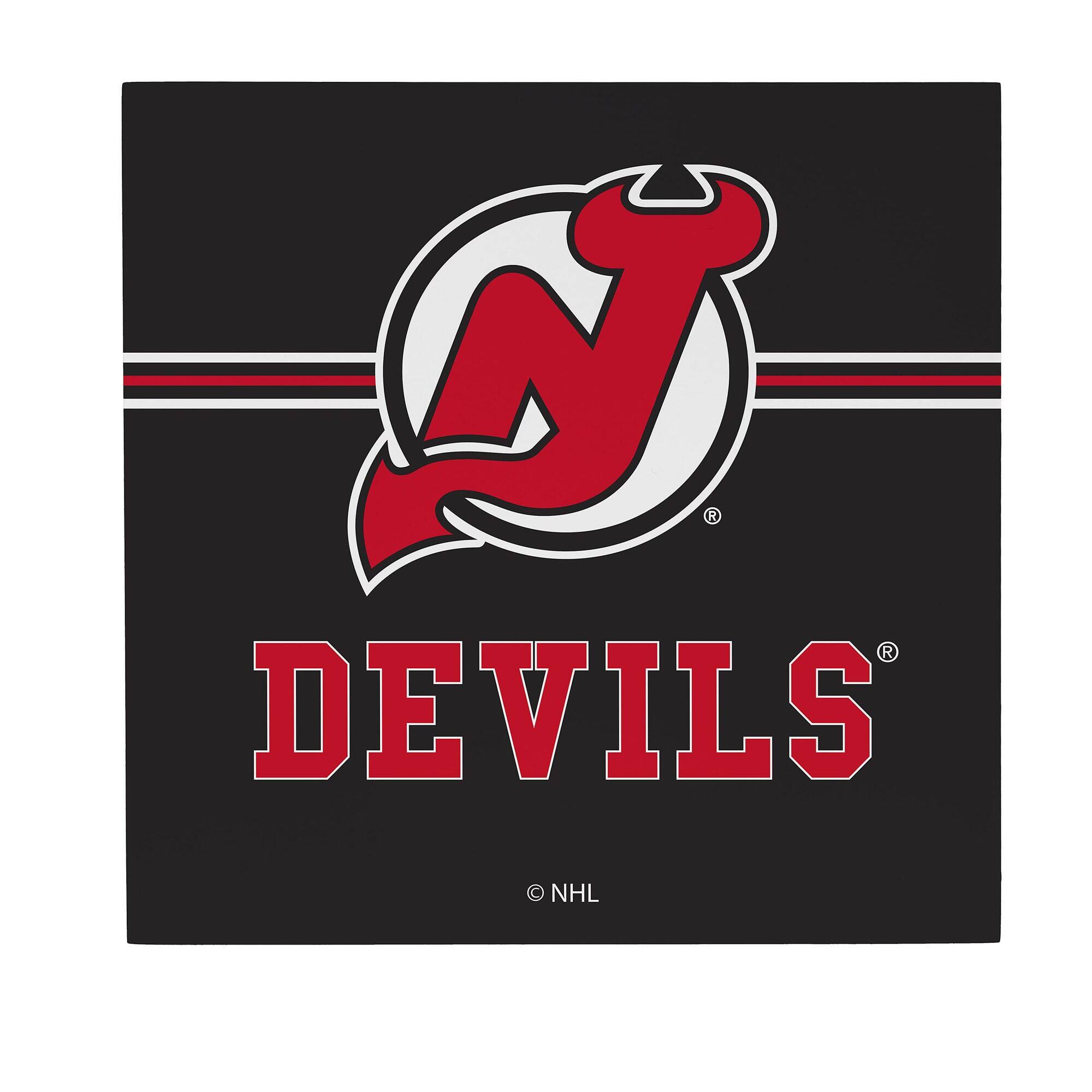 New Jersey Devils 12" x 12" Wood Wall Sign