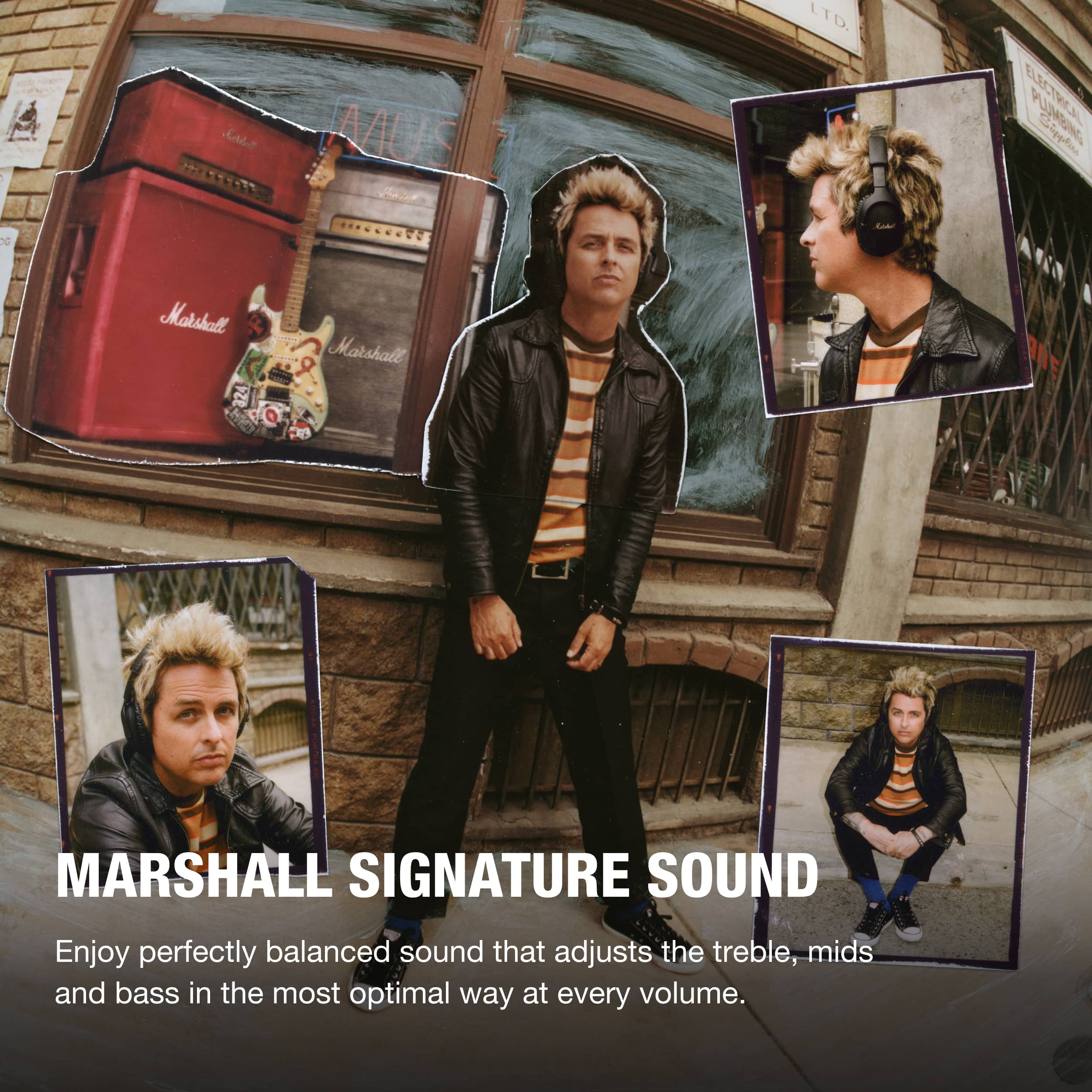 Marshall Signature Sound: Enjoy perfectly balanced sound that adjusts the treble, mids, and bass in the most optimal way at every volume.