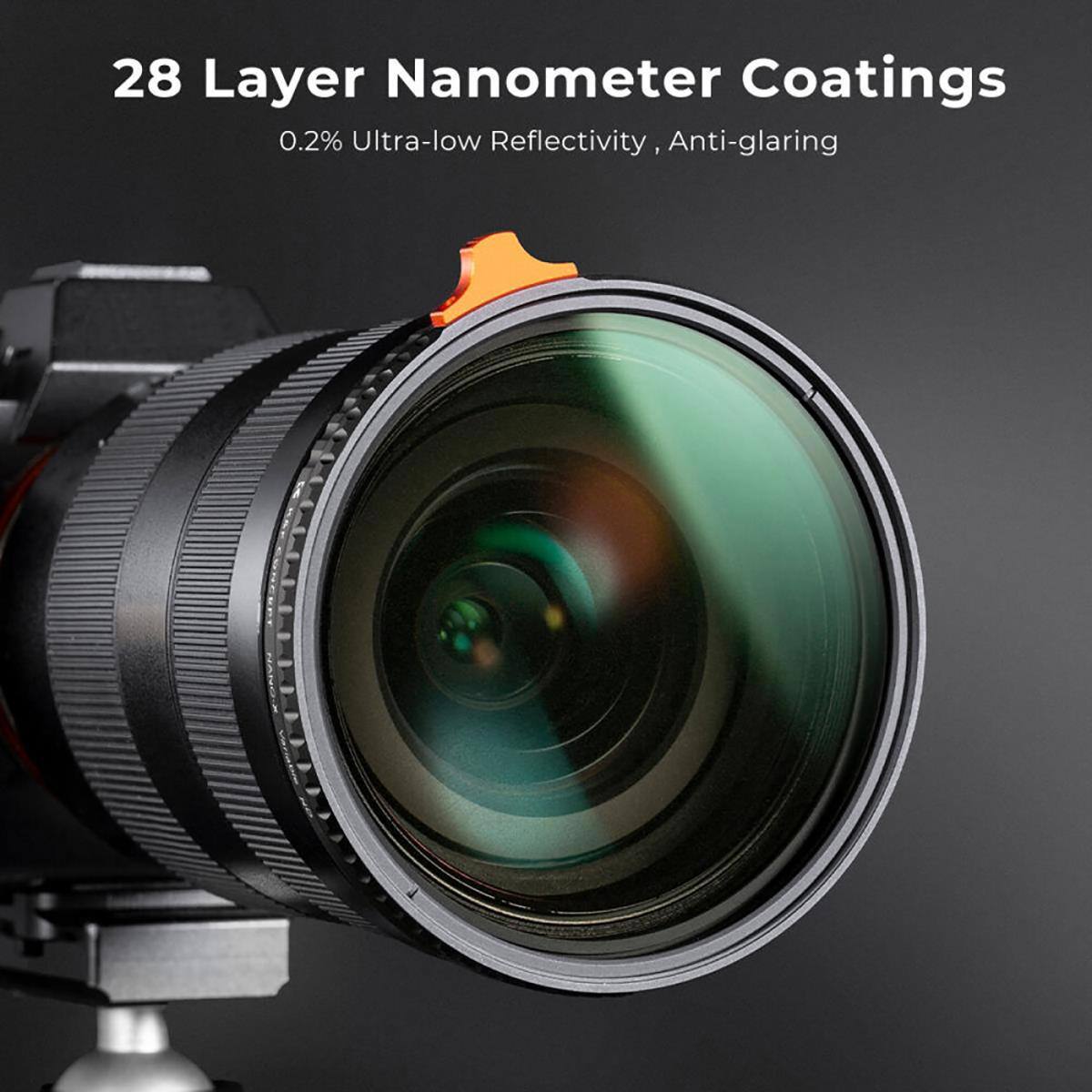 28 Layer Nanometer Coatings  
0.2% Ultra-low Reflectivity, Anti-glaring