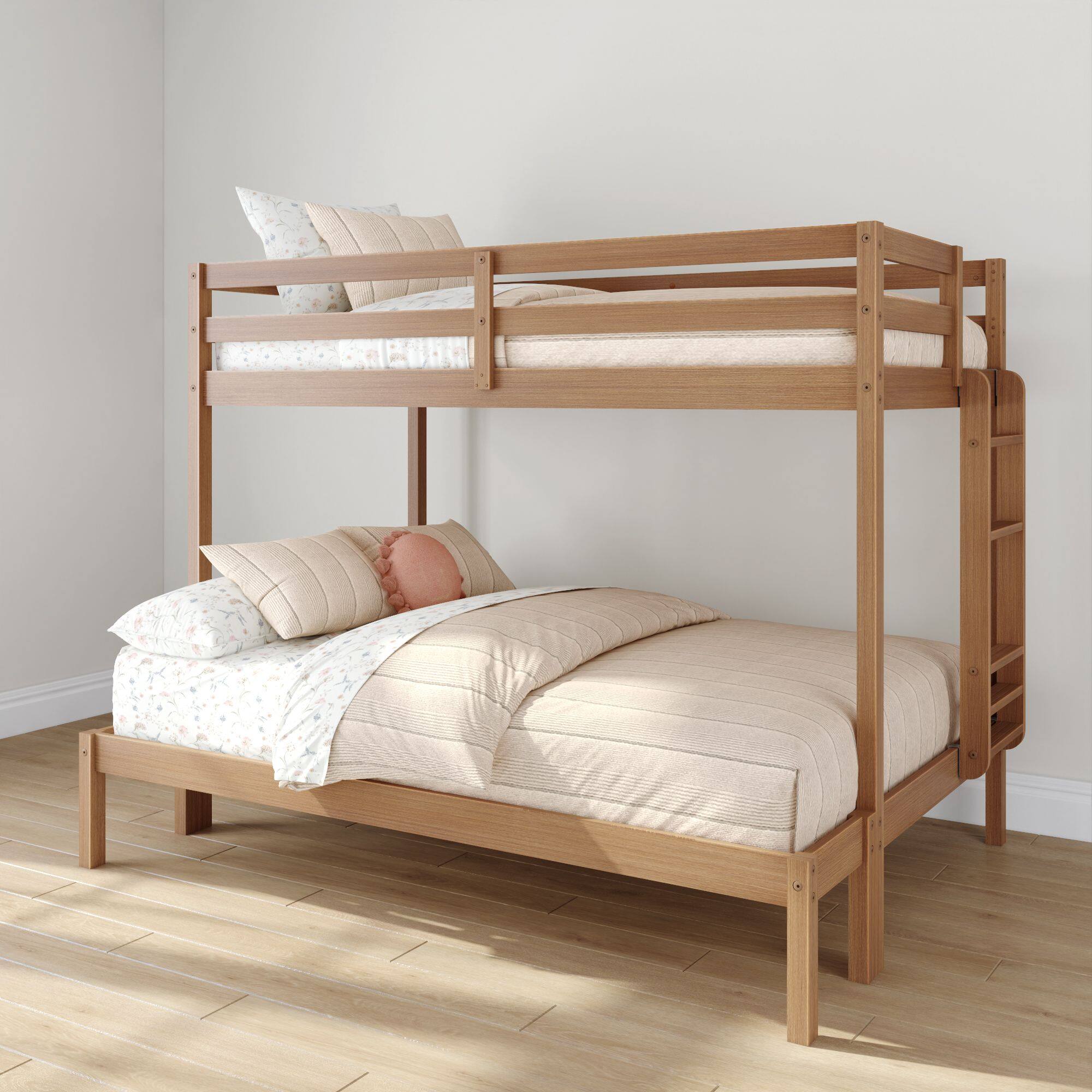 Grain & Grove - Bear Plywood Twin/Full Bunk, Embossed Pecan - Pecan