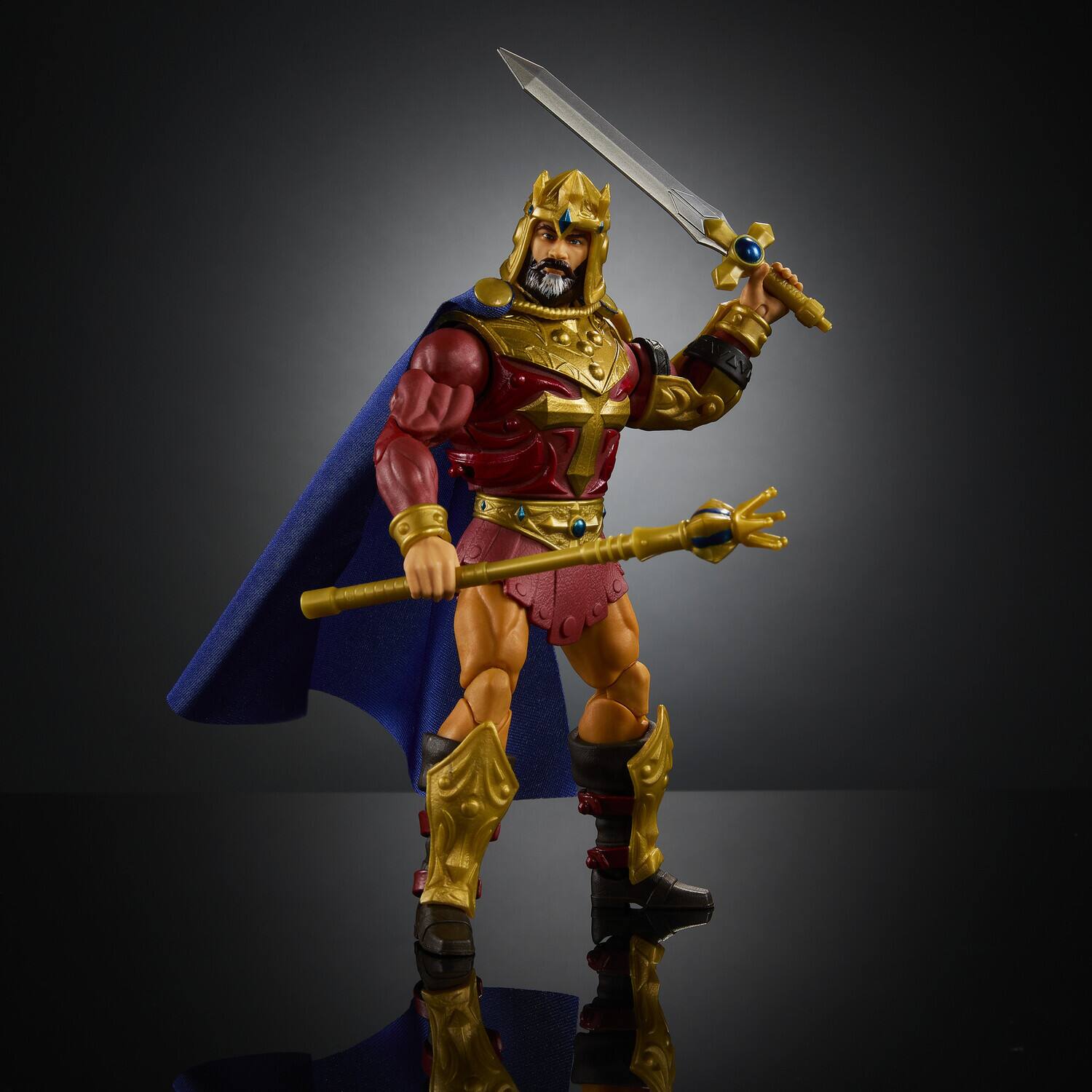 Alt View 4. Mattel - Mattel Collectible - Masters of the Universe Masterverse New Eternia King Randor (He-Man, MOTU)   - Collectibles - Multicolor.