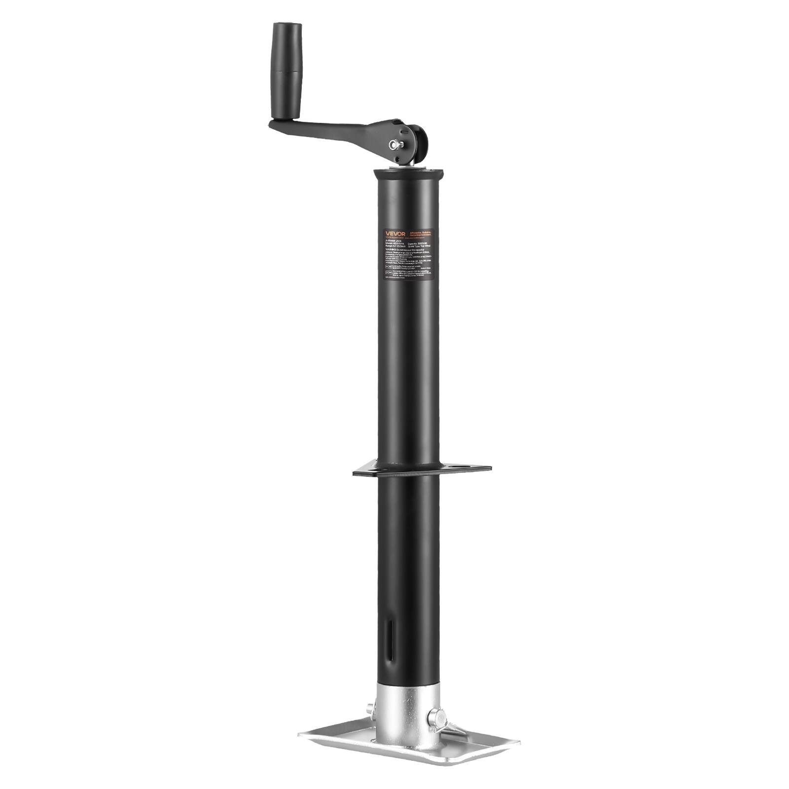 Alt View 5. VEVOR - A-Frame Trailer Jack, 2000 lbs Dynamic Load Capacity, Trailer Jack Stand with Handle & Rectangular Footpad, 15-inch - Black;Silver.