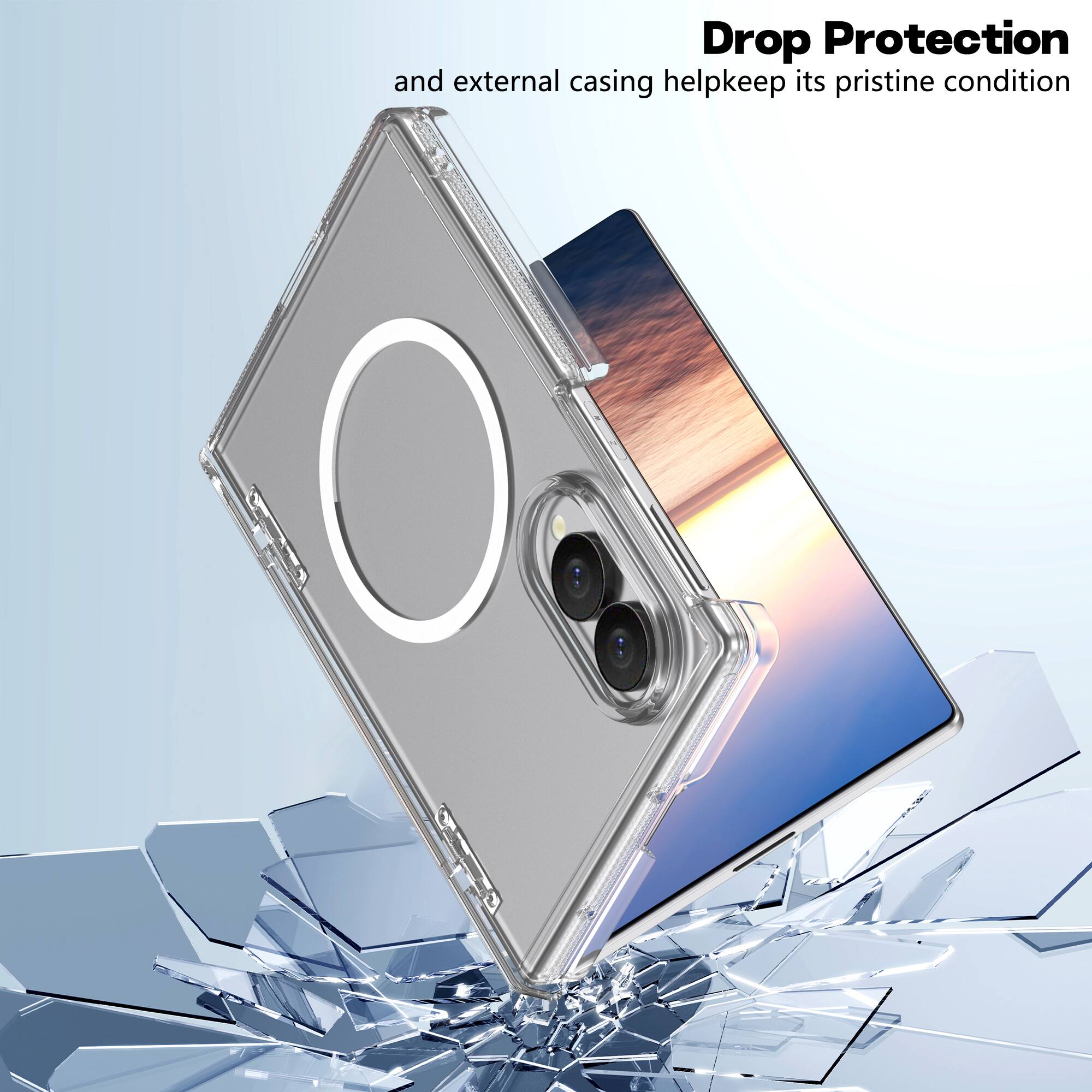 Drop Protection and external casing help keep its pristine condition