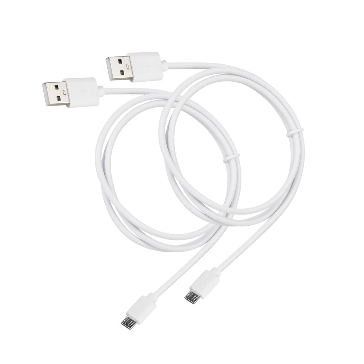 Front. Entronix - Entronix 3FT USB-A to Micro-USB Charger Cable - 2-Pack for Android Devices - Black.