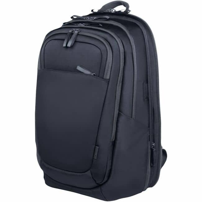 HP - Travel Plus Carrying Case (Backpack) for 17" Notebook - Water Resistant, Bump Resistant, RFID - Graphite Blue