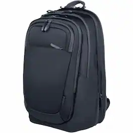 HP - Travel Plus Carrying Case (Backpack) for 17" Notebook - Water Resistant, Bump Resistant, RFID - Graphite Blue