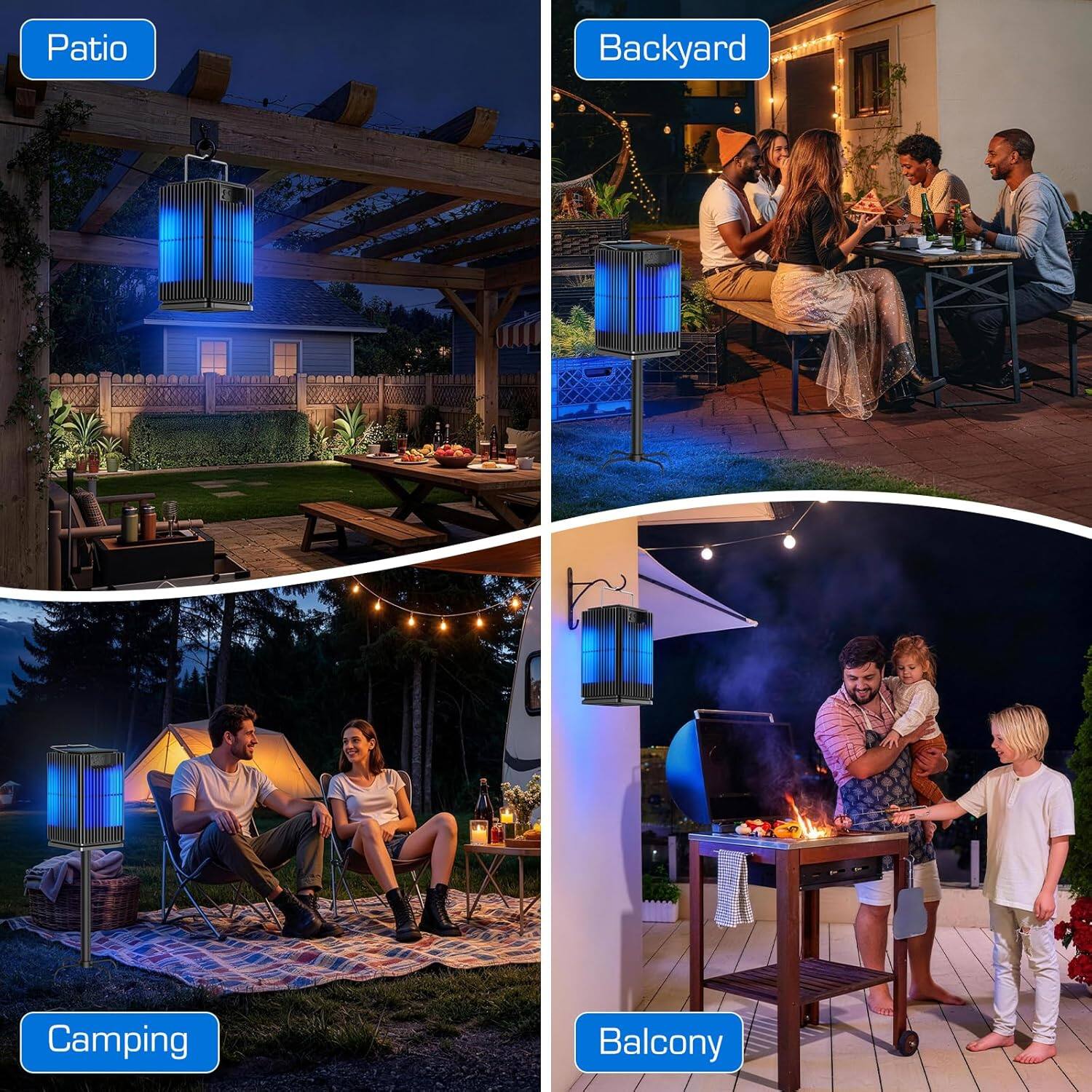 Patio  
Backyard  
Camping  
Balcony