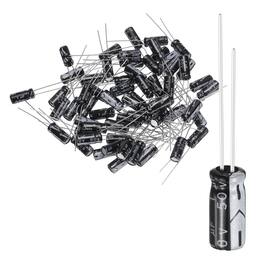 Unique Bargains - 1uF 50V 5x11mm Electrolytic Capacitor, 105C High Temp Radial Leads, for TVs/LCDs/VCD, 60pcs - Black