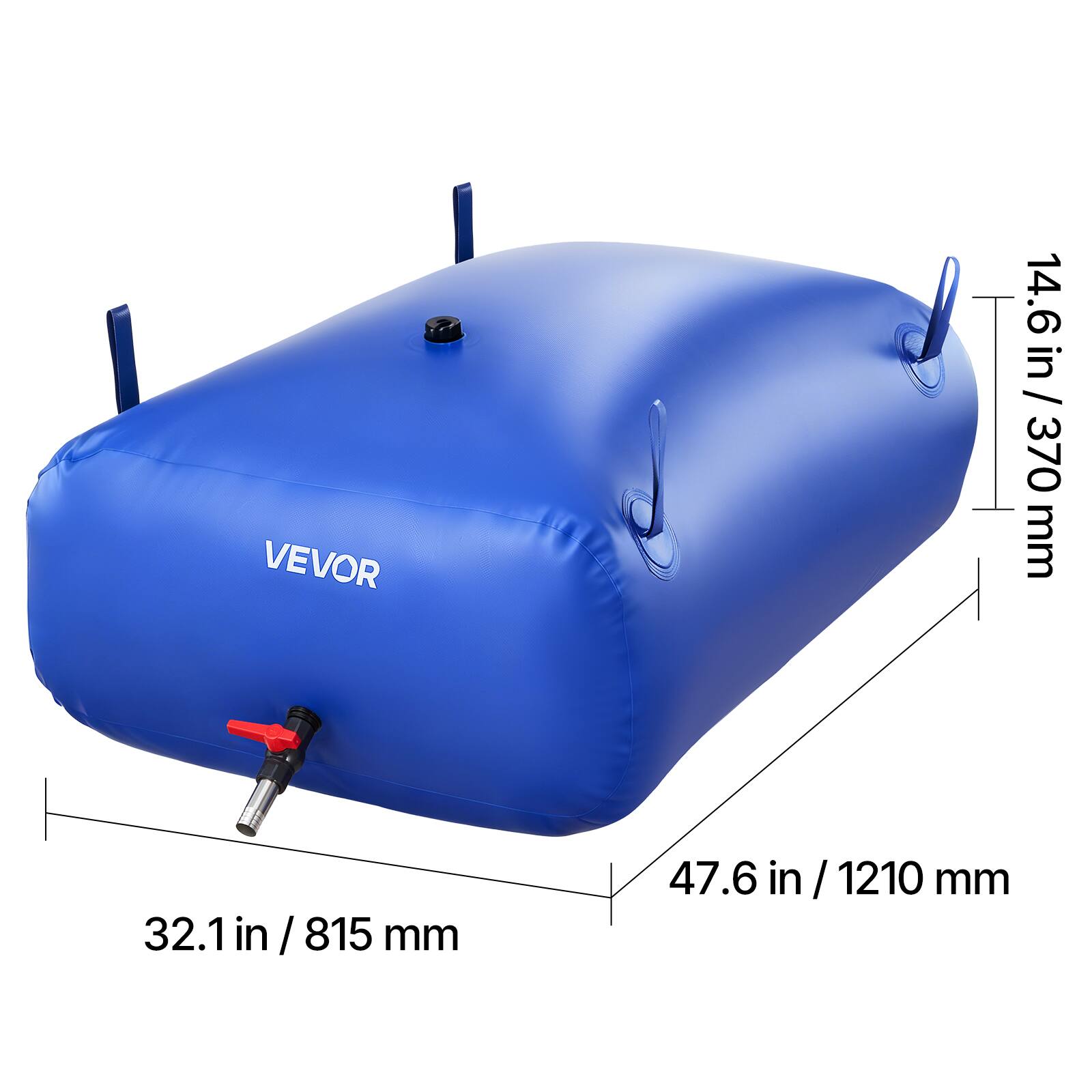 VEVOR 14.6 in / 370 mm 32.1 in / 815 mm 47.6 in / 1210 mm