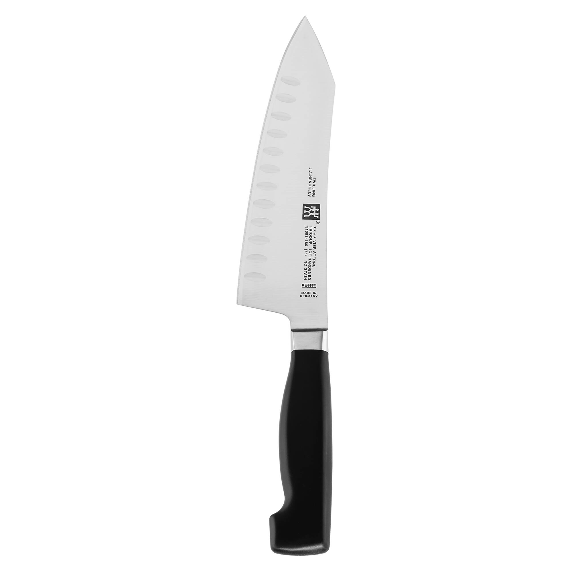 ZWILLING - Four Star 7-inch Hollow Edge Rocking Santoku Knife - Stainless Steel