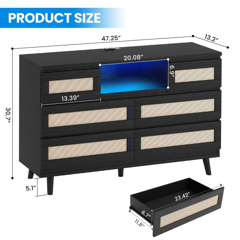 PRODUCT SIZE

- Width: 47.25"
- Depth: 13.2"
- Height: 30.7"
- Drawer Height: 6.9"
- Drawer Width: 20.08"
- Drawer Depth: 13.39"
- Bottom Shelf Height: 5.1"
- Bottom Shelf Width: 23.42"
- Bottom Shelf Depth: 11.8"
- Bottom Shelf Height: 6.7"