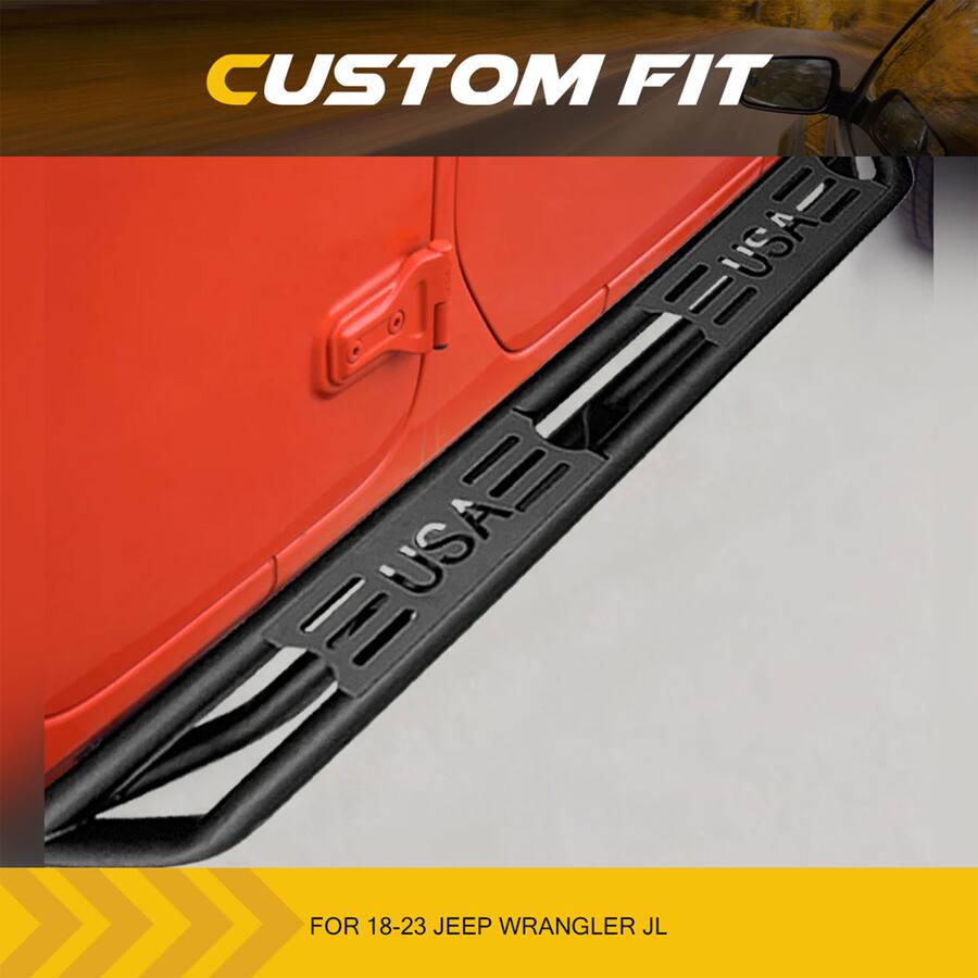 AMERICAN MODIFIED USA Style Side Step Bars for 2018 to 2023 Jeep ...