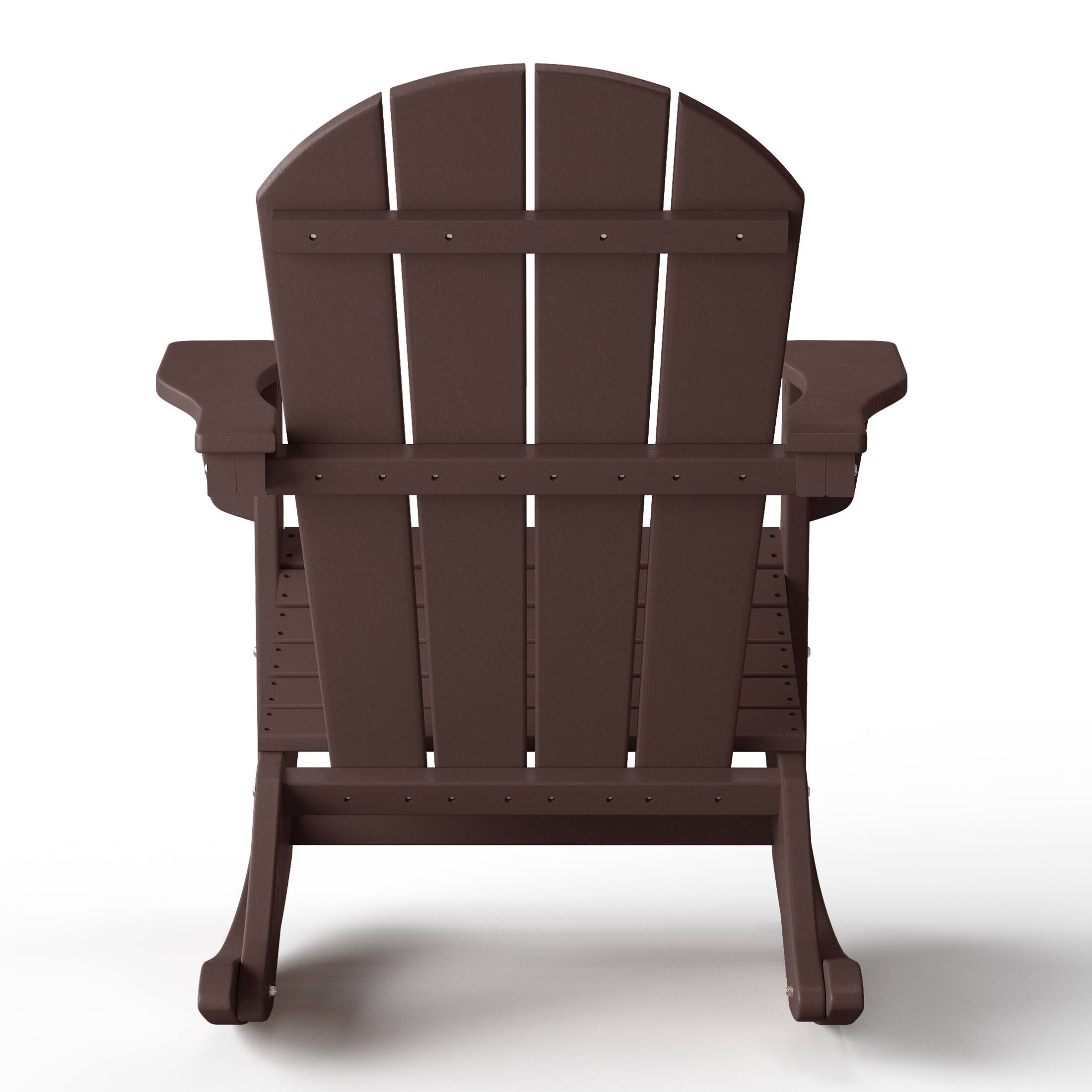 Alt View 2. WestinTrends - WestinTrends Malibu Outdoor / Patio Poly Adirondack rocking chair - Dark Brown.