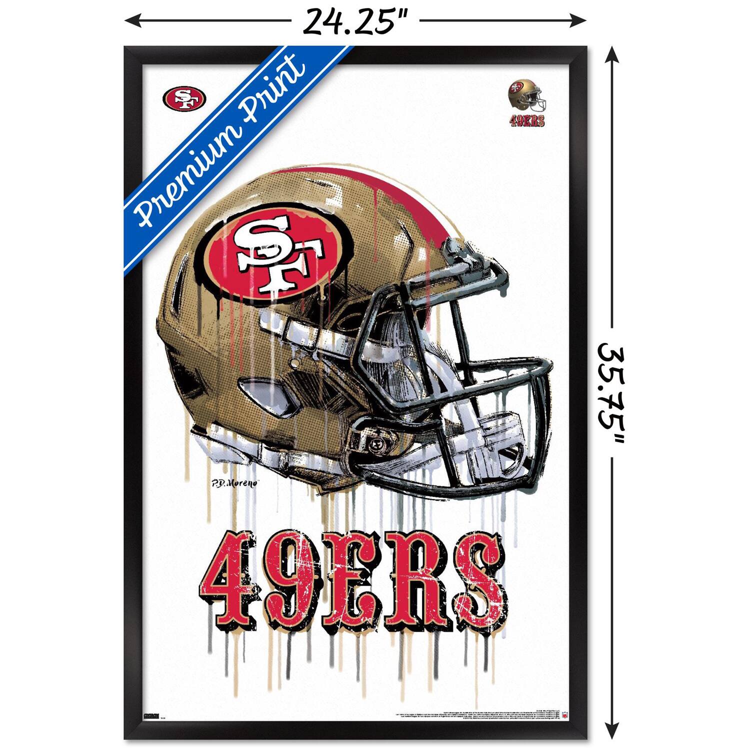 24.25" Print  
49ERS Premium Print  
35.75"  
49ERS