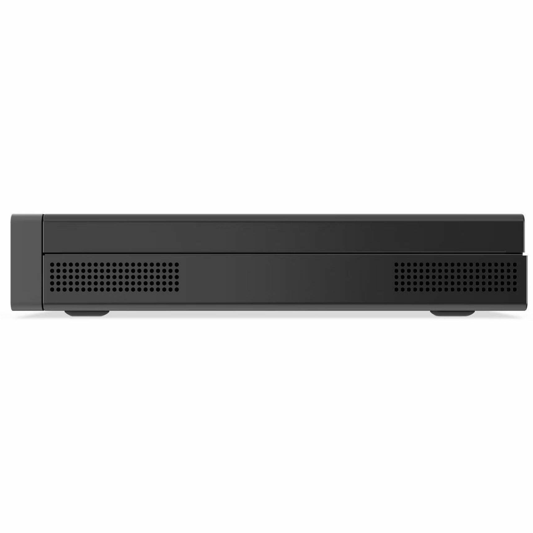 Left. Lenovo - Lenovo ThinkCentre neo 50q QC 13C8000YUS Desktop Computer - Qualcomm Snapdragon X X1-26-100 - 16 GB - 256 GB SSD - Tiny - Black.