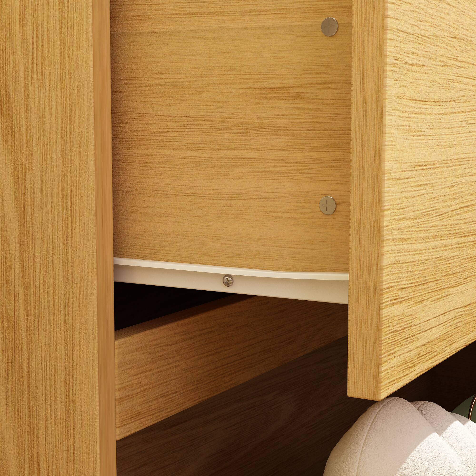 Alt View 4. FUFU & GAGA - FUFU&GAGA 6 - Drawer Horizontal Dresser – Natural Wood, Versatile Home Storage - Wooden.