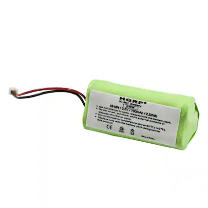HQRP Ni-MH Battery
Do not attempt to crush, puncture, disassemble, or expose to water.
Do not dispose of in fire or external contacts.
Do not expose to temperatures above 60°C (140°F).
Replace only with the battery pack designed for this product.
3.6V / 700mAh / 2.52Wh
Made in China
- Do not attempt to open, crush, or puncture the battery.
- Do not dispose of in fire or external contacts.
- Do not expose to temperatures above 60°C (140°F).
- Replace only with the battery pack designed for this product.
CE
Made in China