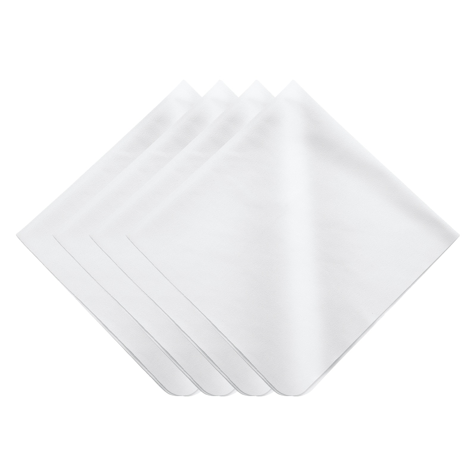 Unique Bargains - 4pcs Soft Eyeglass Cloths, 15.8"x15.8" Microfiber Cleaning Cloth for Lens, Glasses, Jewelry, LCD Screens, Cameras - White