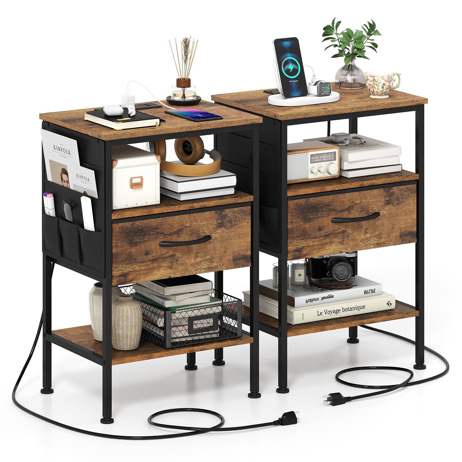 Brown 1 Drawer