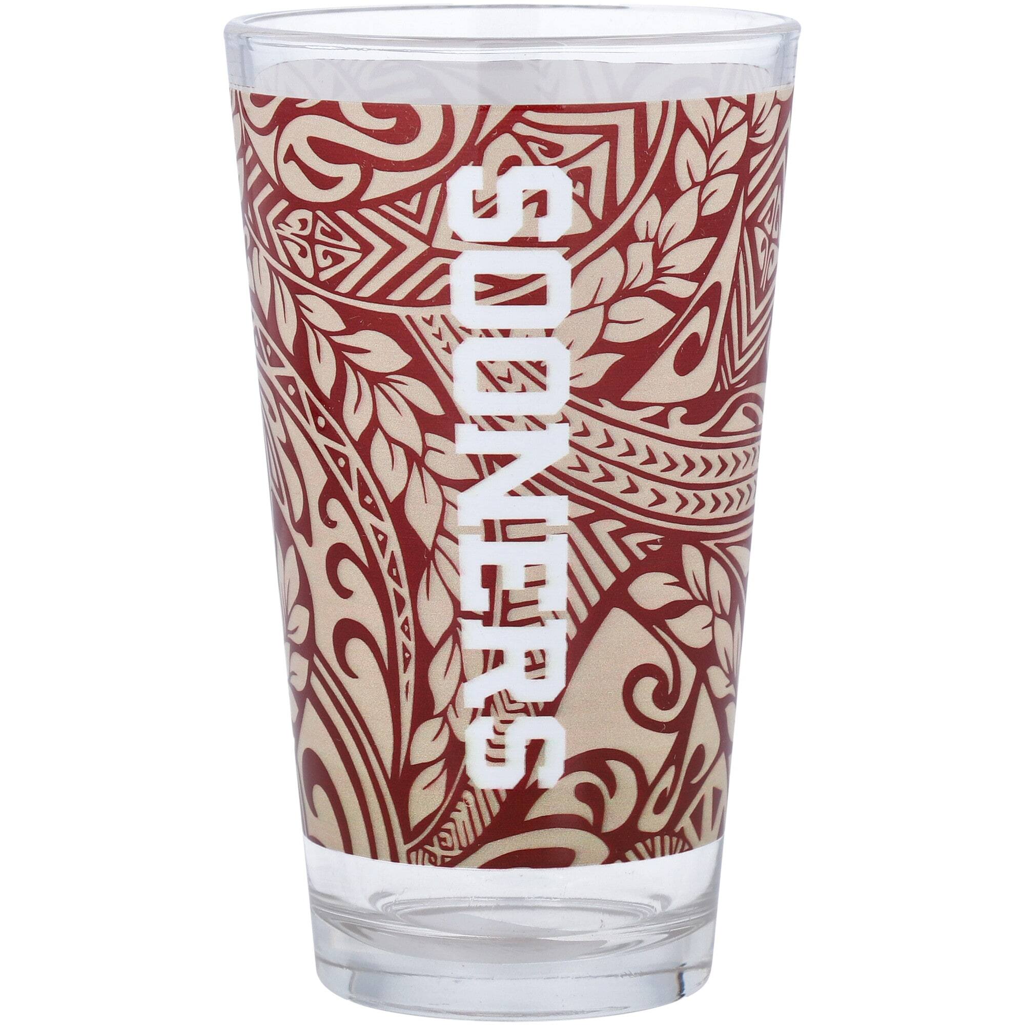 Alt View 1. Indigo Falls - Oklahoma Sooners 16oz. Ohana Pint Glass - Multicolor.