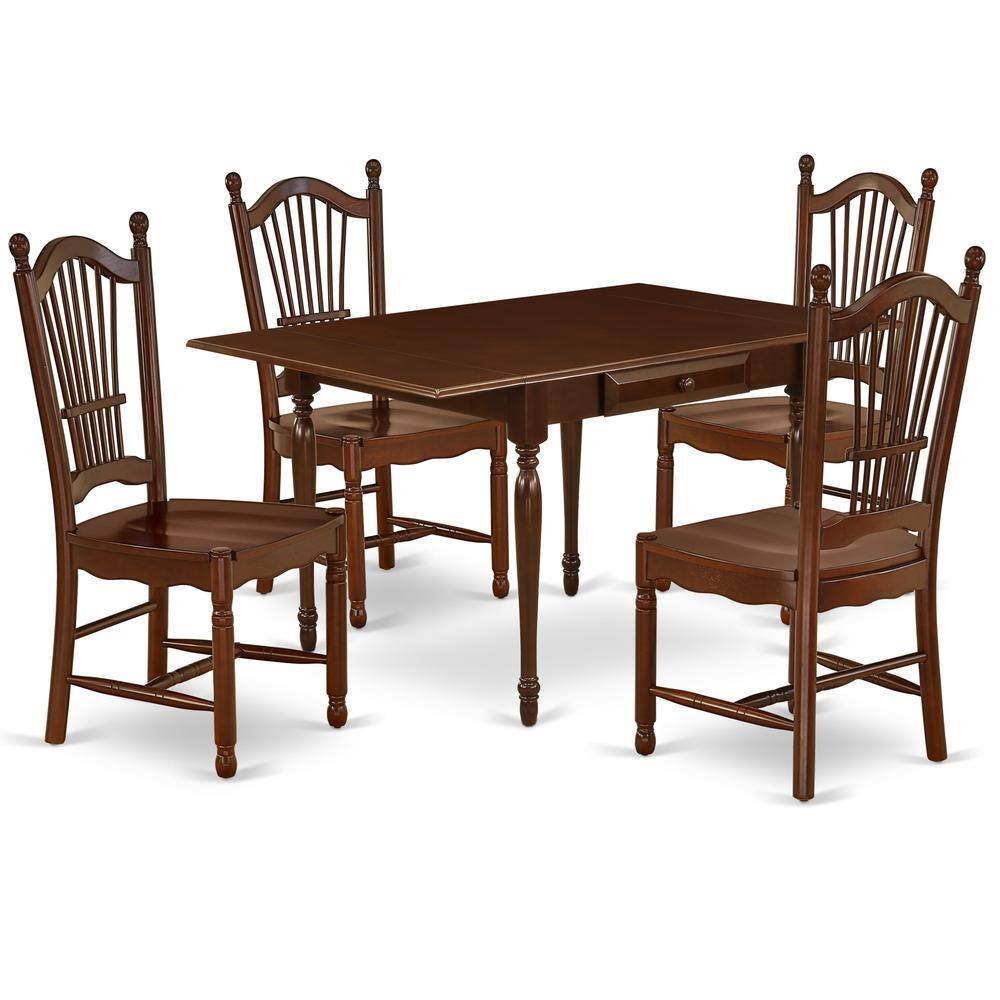 Left. East West Furniture - Dining Room Set Mahogany - Mahogany.