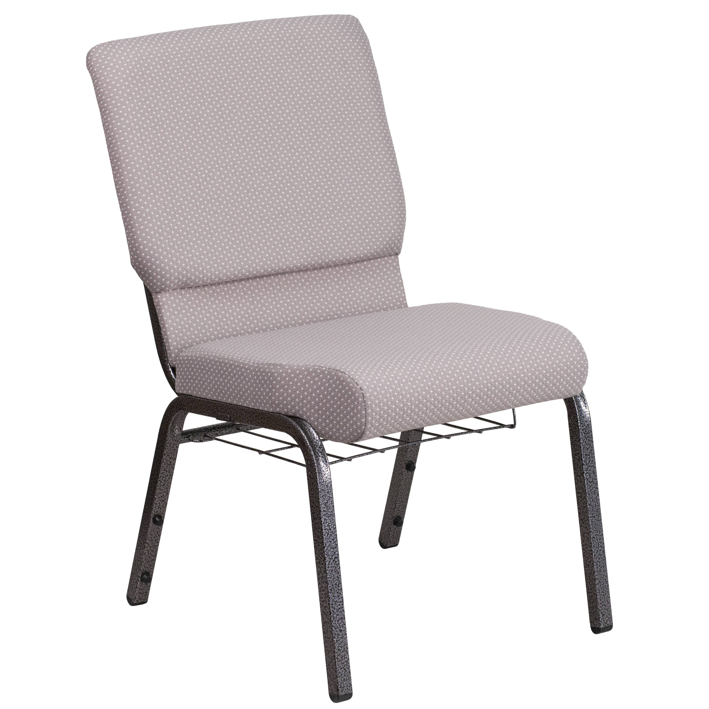 Gray Dot Fabric/Silver Vein Frame
