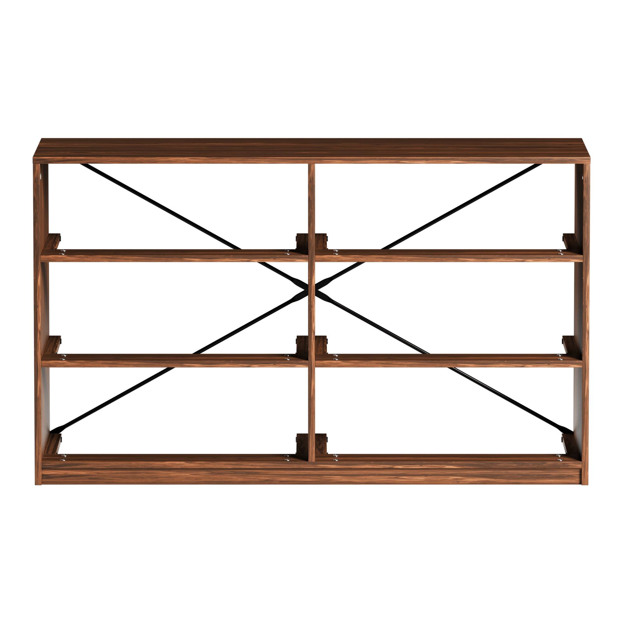 Alt View 8. GOODSILO - Modern 6-Drawer Fabric Dresser with Water-Resistant Wood Top for Bedroom Storage - Walnut.